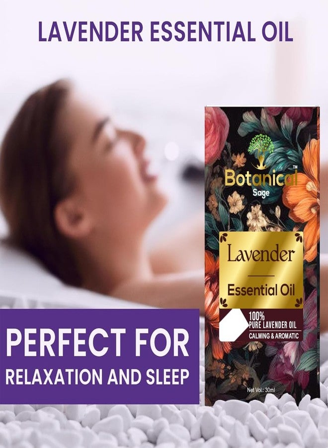 Botanical Sage زيت اللافندر العطري - مستخلص المريمية النباتية لنمو الشعر، والعناية بالبشرة، والوجه، والعلاج العطري للرجال والنساء، 30 مل - Image 2