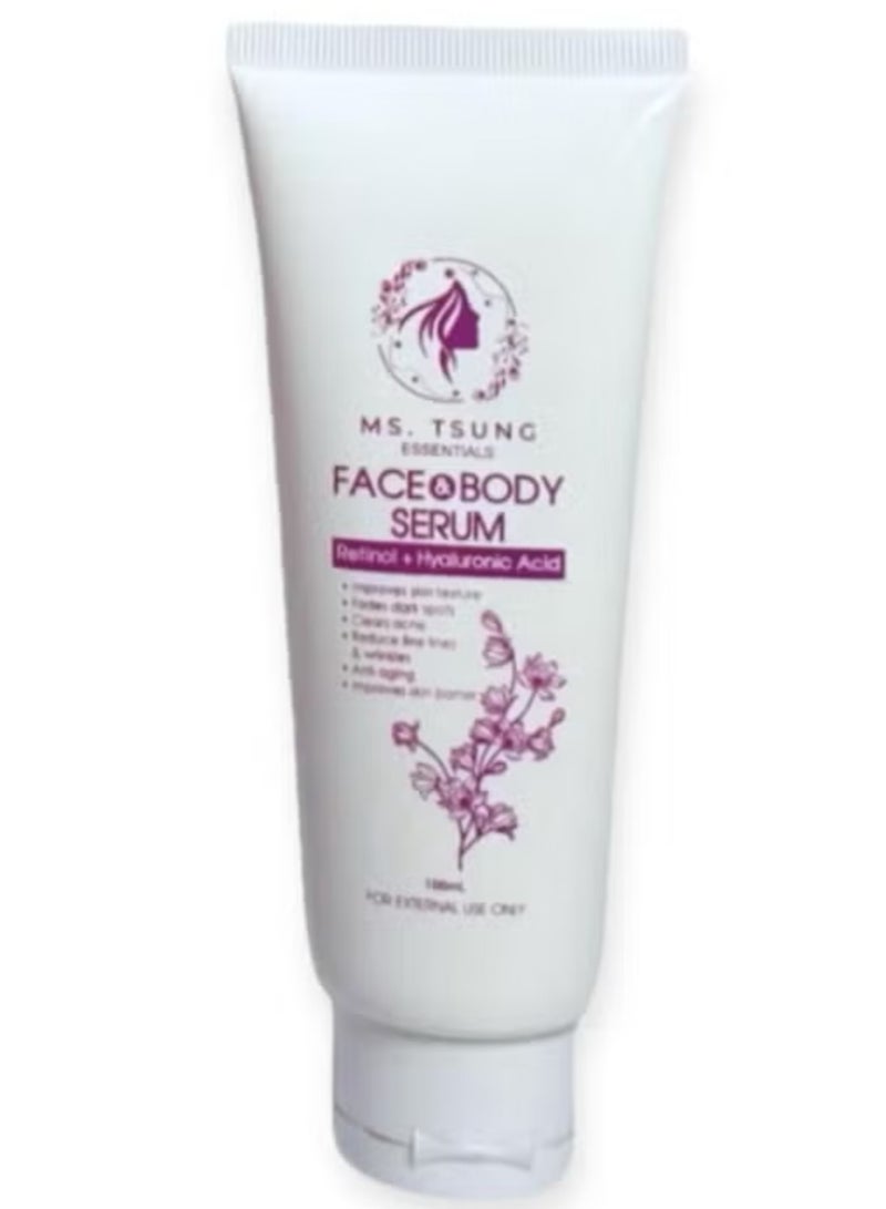 Ms Tsung Essentials Face & Body Serum Lotion Retinol + Hyaluronic Acid 100ml