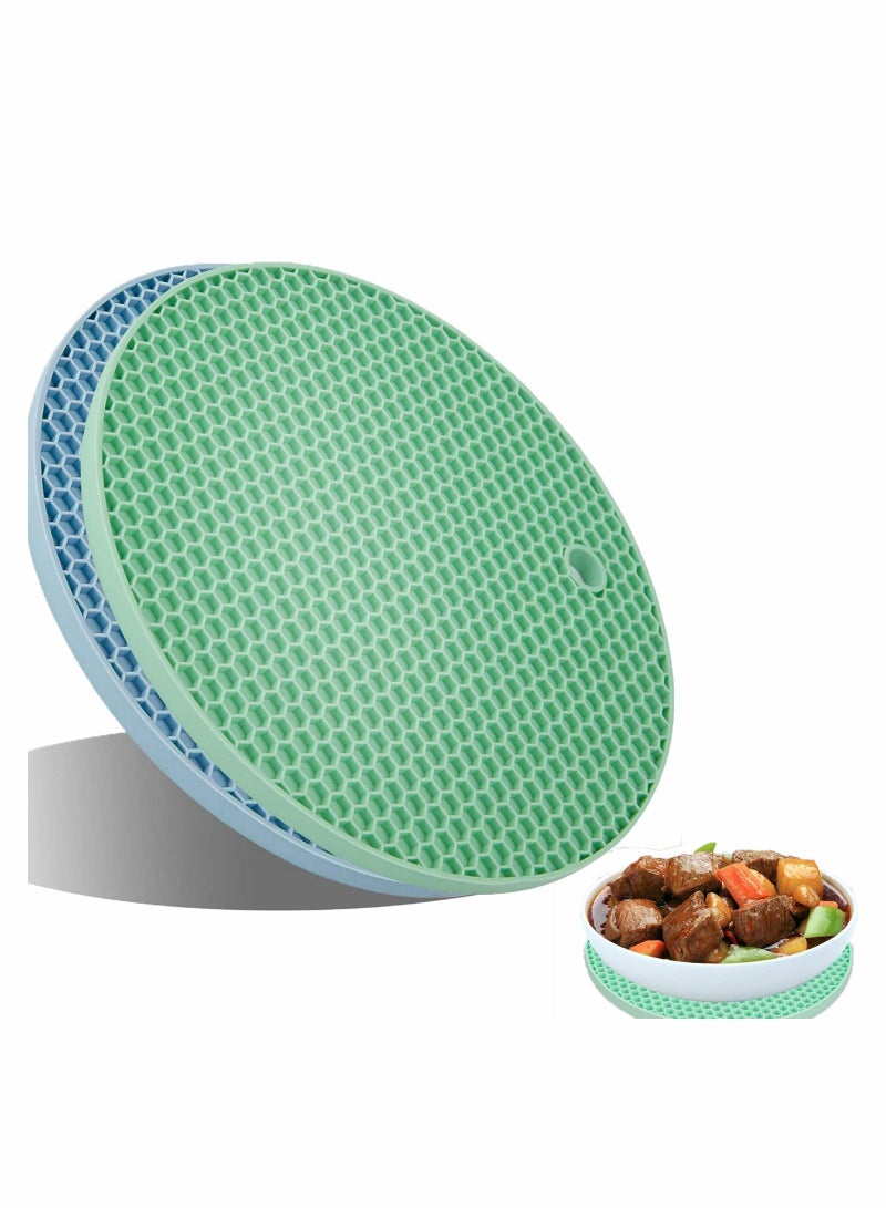 Y&D Silicone Pot Holders Dishwasher-Safe Heat Resistant Non-Slip and Heat-Resistant Up to 230 °C Honeycomb Pattern 2 Pcs  - Image 1