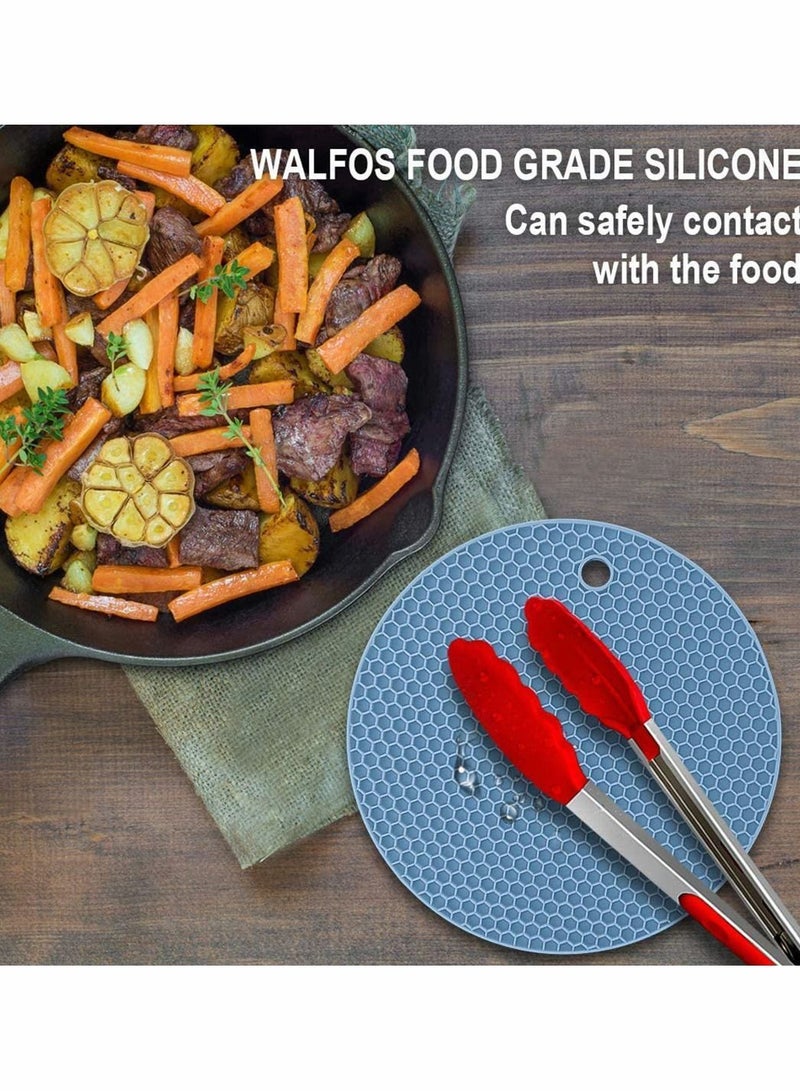 Y&D Silicone Pot Holders Dishwasher-Safe Heat Resistant Non-Slip and Heat-Resistant Up to 230 °C Honeycomb Pattern 2 Pcs  - Image 2