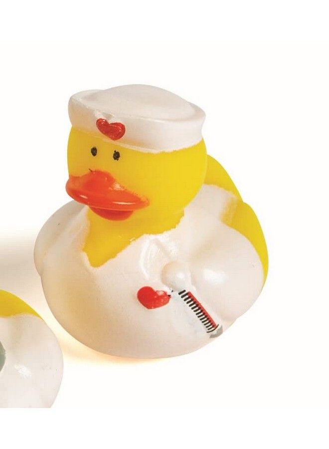 Fun Express 12 قطعة من بطات المطاط للممرضات 12 بطة ؛ هدايا أسبوع الممرضات ؛ تقدير الممرضات ؛ هدايا طلاب التمريض - Image 4