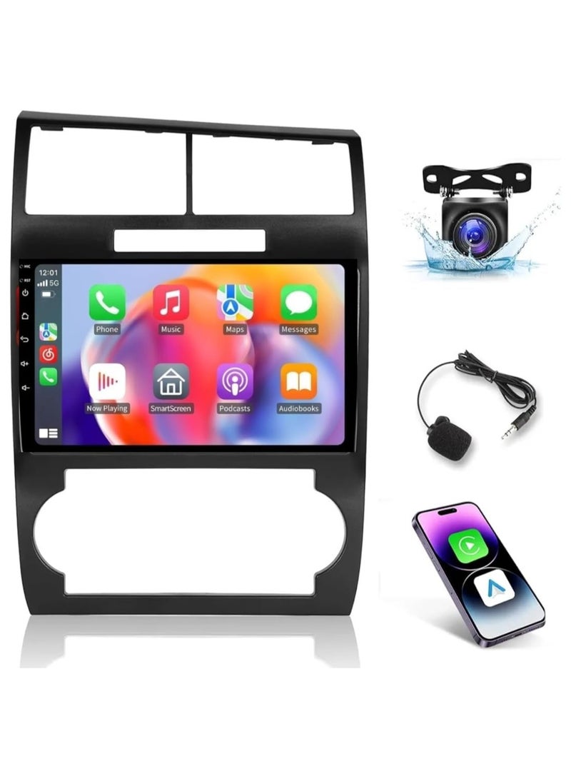 Vierex Android Car Stereo For Dodge Charger 2005-2007 With Apple Carplay Android Auto Wireless 2GB RAM 32GB ROM HD Camera Included USB WiFi Aux QLED Touch Screen - Image 1