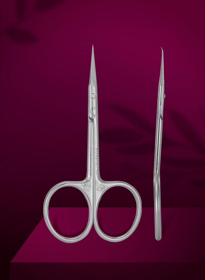 STALEKS PRO Professional Cuticle Scissors with Hook - EXCLUSIVE 21 | TYPE 2 (magnolia) - Image 1