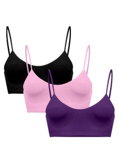 COTTONIL Pack of 3 Microfiber Fire Thin Strap Soft Bra for Women  - Image 2