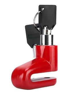 Loquat Safety Disc Lock, Motorcycle Bike Anti-Theft Wheel Disc Brake Lock, Padlock Waterproof Loud for Motorcycle Bike Scooters Mountain Road MTB Cycling Rotor Disc Brake Wheel Lock with Two Keys (Red)  - Image 3