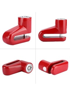 Loquat Safety Disc Lock, Motorcycle Bike Anti-Theft Wheel Disc Brake Lock, Padlock Waterproof Loud for Motorcycle Bike Scooters Mountain Road MTB Cycling Rotor Disc Brake Wheel Lock with Two Keys (Red)  - Image 4