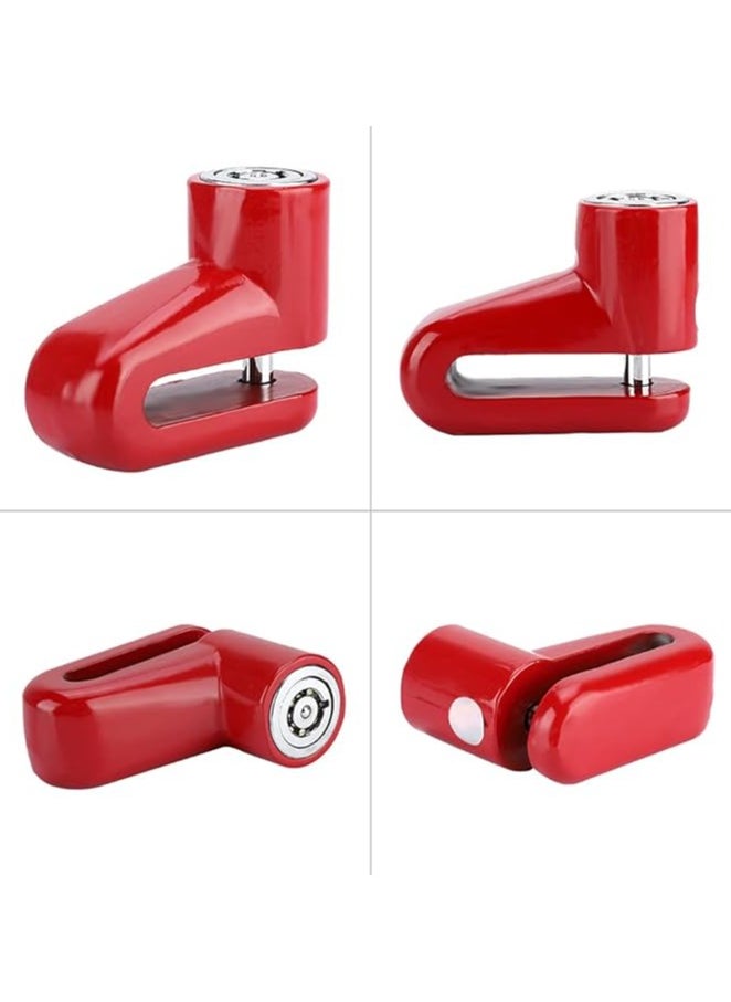 إسكدنيا Safety Disc Lock, Motorcycle Bike Anti-Theft Wheel Disc Brake Lock, Padlock Waterproof Loud for Motorcycle Bike Scooters Mountain Road MTB Cycling Rotor Disc Brake Wheel Lock with Two Keys (Red)  - Image 4
