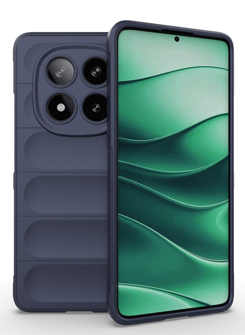 جراب موبايل ماجيك شيلد  سيليكون مضاد للصدمات وحمايه للكاميرا متوافق  Redmi Note 14 Pro 4G (ازرق)