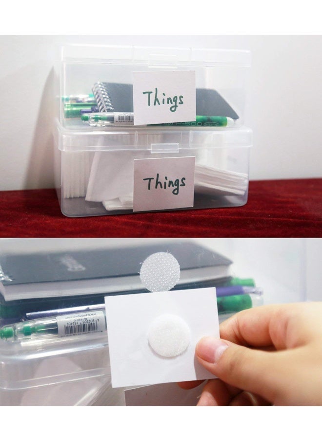 500 Pair Sets 0.39inch 10mm Diameter Sticky Back Coins Hook & Loop Self Adhesive Dots Tapes (White) - Image 4