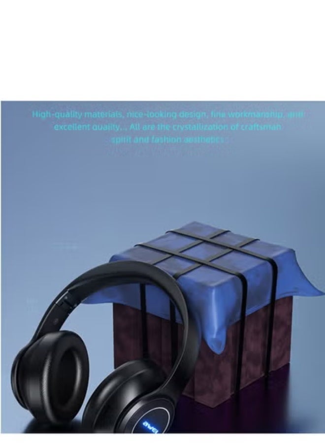 أوي A200BL Wireless Stereo Headphone - Use Bluetooth Or AUX Connection -Superior Bass Sound - Black - Image 3