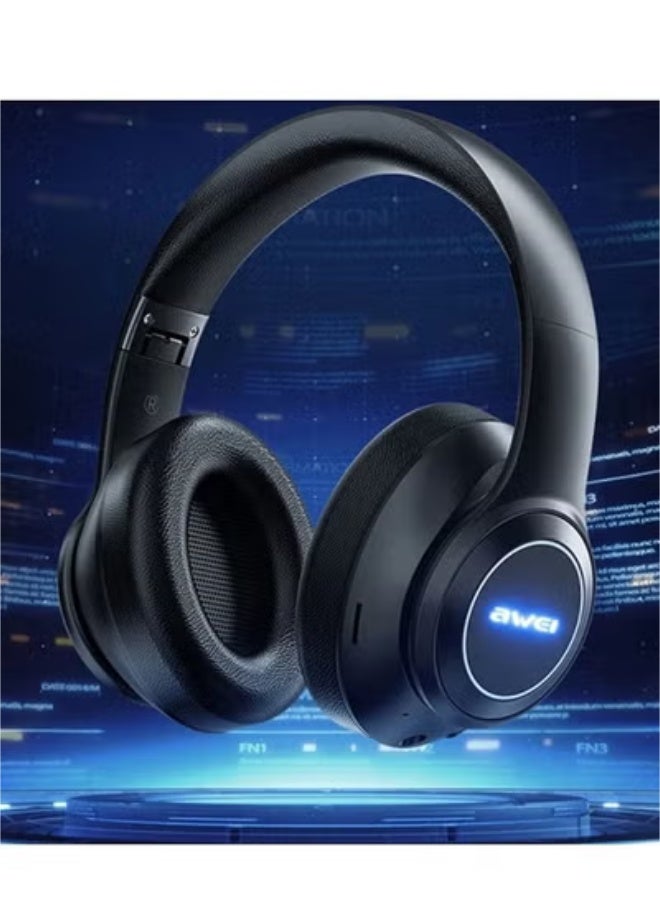 أوي A200BL Wireless Stereo Headphone - Use Bluetooth Or AUX Connection -Superior Bass Sound - Black - Image 4