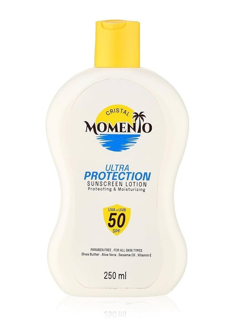 CRISTAL Momento Ultra Protection Sunscreen Lotion SPF 50 250ml - Image 1