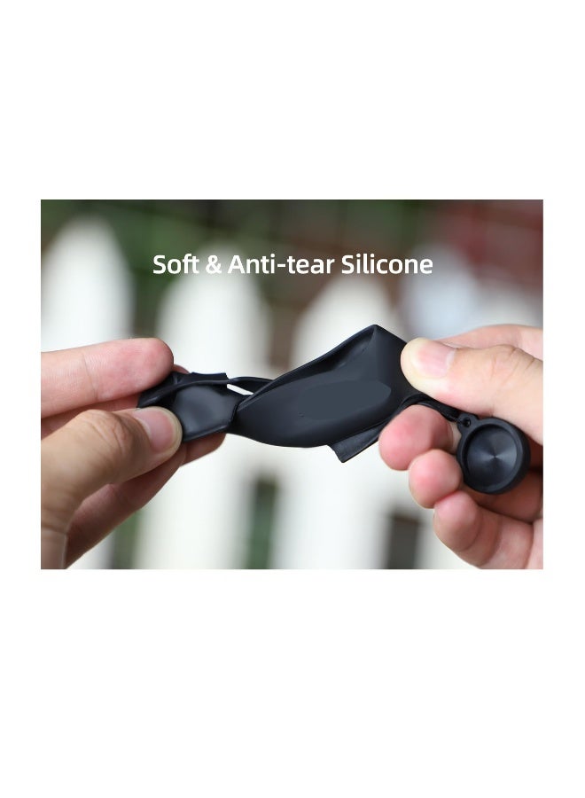 Silicone Case Camera Sticker Lens Cover for Insta360 Go3, Protective Case with Lanyard Anti-Scratch Skin Camera Accessories, Host Lens Fully Wrapped, Waterproof for Travel, Sports(Black) - Image 5