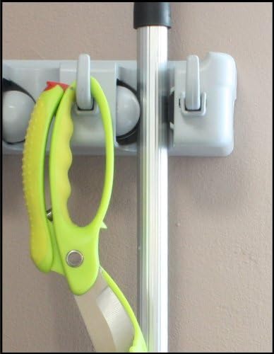 TINKDAS Wall Mounted Broom Holder 5Slot WallMounted Broom Holder for Neat and Tidy Cleaning Tool Organization Sturdy Design Compact Storage For Mops and Brooms - Image 3