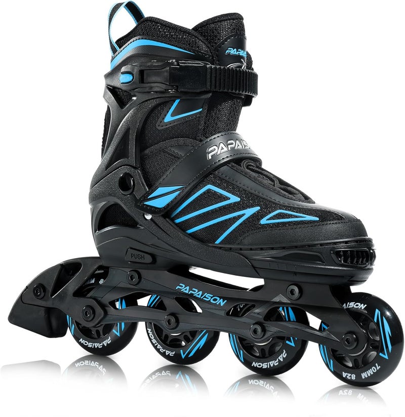 PAPAISON Adjustable Inline Skates for Kids Ages 5-12 - Blue - Image 1