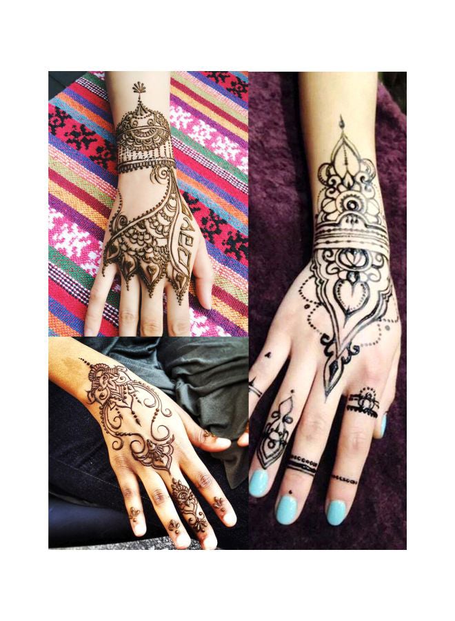 أشكال استنسل وينشينتي لرسم التاتو يدوياً - 6 قطع أسود - Image 2