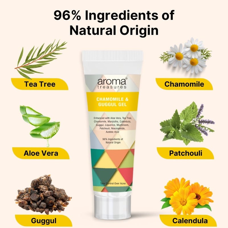 Aroma Treasures Total Confidence Anti Acne Kit with Tea Tree Aloe Vera extract Includes Face Wash Anti Acne Gel Anti Acne Serum For Oily Acne Prone Skin Set of 3 items - Image 5
