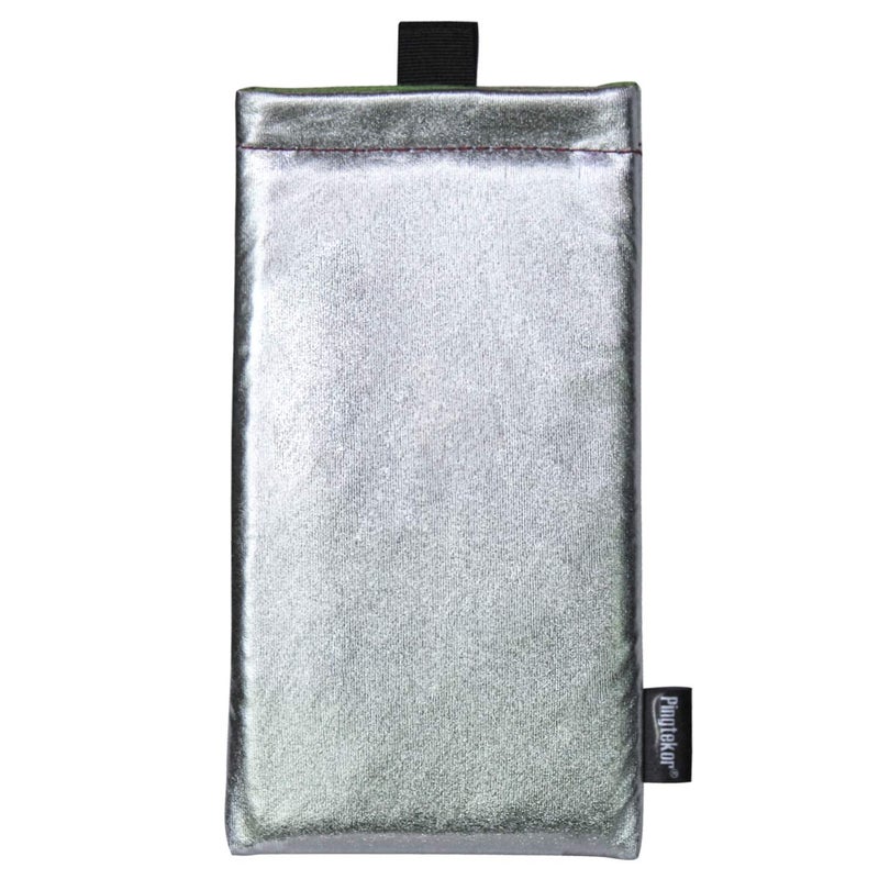 بينجتيكور Thermal Phone Case for Hot u0026 Cold Weather, Insulated Phone Pouch Prevents Overheating u0026 Extends Battery Life,for iPhone 15Pro Max/14Pro Max/GalaxyA54 and Similar Sized Phones-Silverï¼ˆMediumï¼‰ - Image 1
