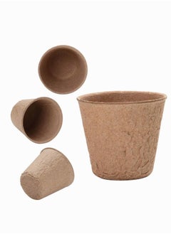 MIXDE 50PCS Peat Pots Seed Starter Eco-Friendly Enhance Aeration with Plant Tags for Home Plant Starters Biodegradable Seedling Peat Pots for Plants Seed Starter, Indoor Planting Cups for Seedlings  - Image 2