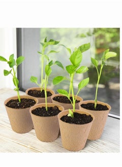 MIXDE 50PCS Peat Pots Seed Starter Eco-Friendly Enhance Aeration with Plant Tags for Home Plant Starters Biodegradable Seedling Peat Pots for Plants Seed Starter, Indoor Planting Cups for Seedlings  - Image 4