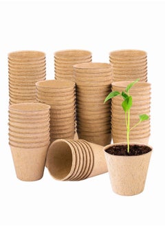 MIXDE 50PCS Peat Pots Seed Starter Eco-Friendly Enhance Aeration with Plant Tags for Home Plant Starters Biodegradable Seedling Peat Pots for Plants Seed Starter, Indoor Planting Cups for Seedlings  - Image 3