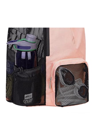Skycare Swim Bag Mesh Drawstring Backpack with Wet Pocket Beach Backpack for Swimming, Gym, and Workout Gear - view 2