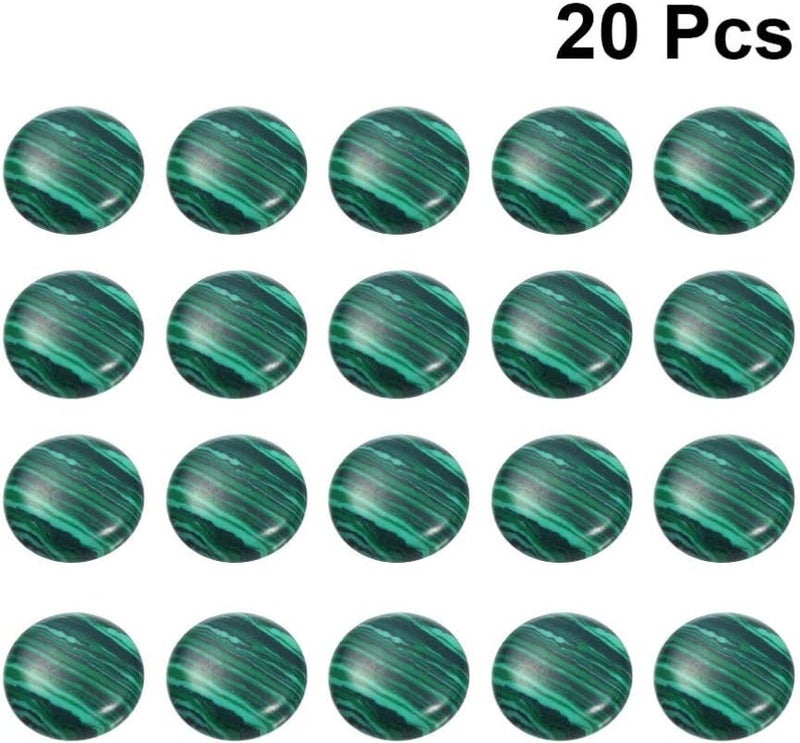 comfrt 20pcs Natural Half Round Flat Back Cabochons Stones Beads Malachite Semi Precious Gemstones Dome Cameos for Jewelry Making 4mm - Image 2