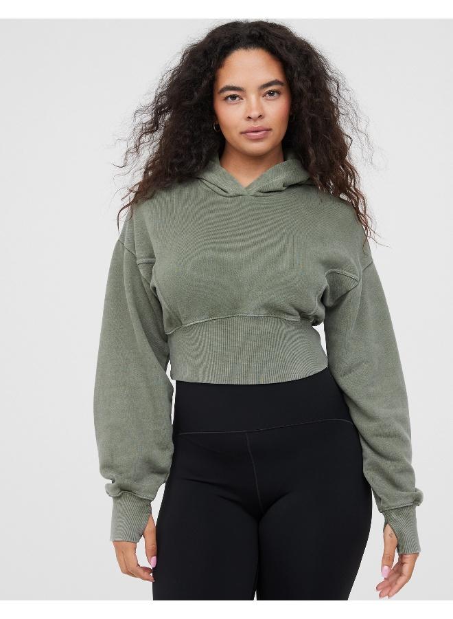 Aerie Offline By Throw-Back Cropped Sweatshirt - Image 1