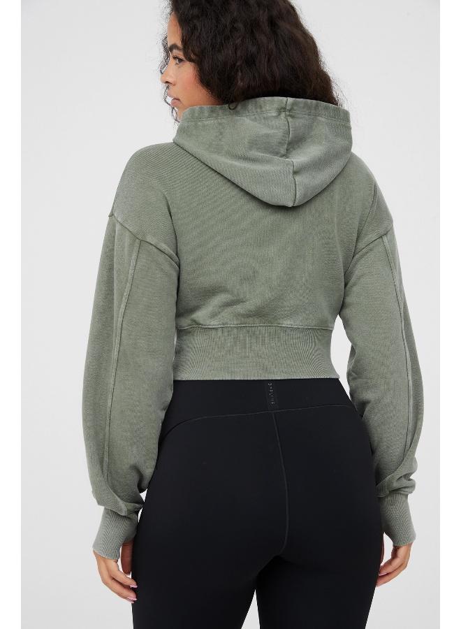 Aerie Offline By Throw-Back Cropped Sweatshirt - Image 4