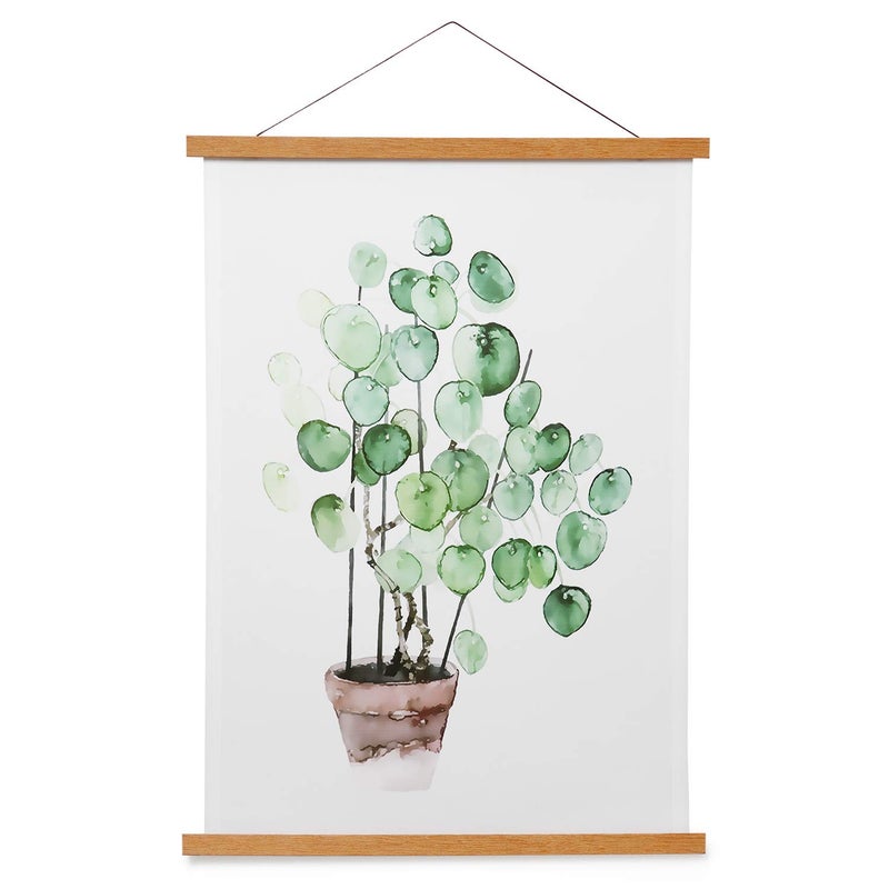 HONKKI Poster Hanger Magnetic Wooden Poster Hangers  Teak Wood Magnet Poster Hanging Frame for Walls  Pictures  Prints  Maps  Scrolls and Canvas Artwork - Image 1