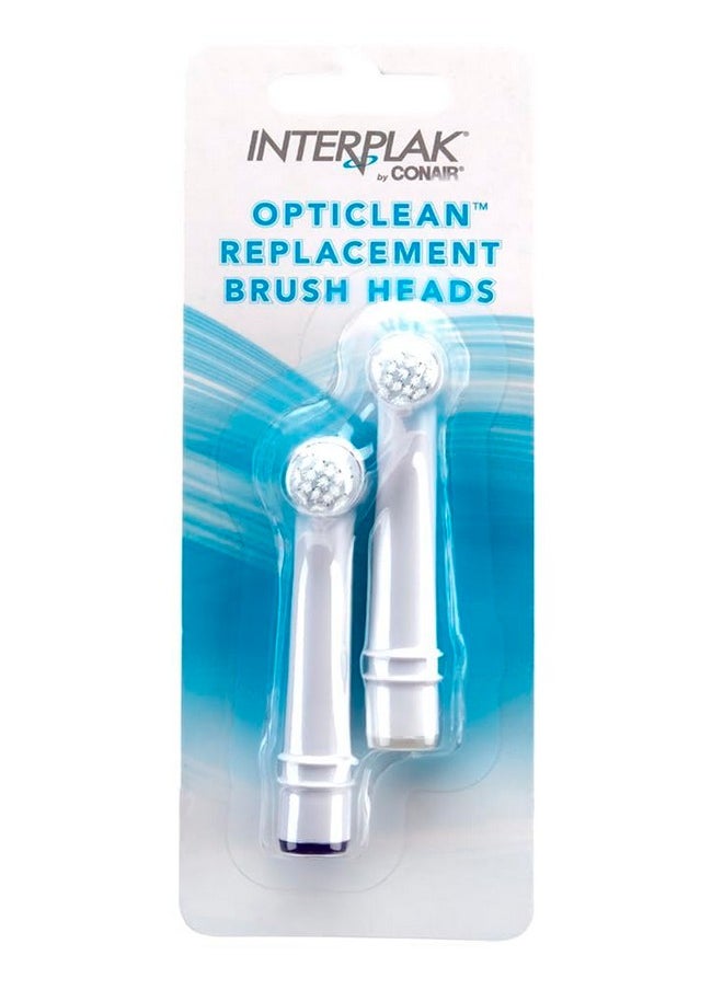 Interplak - Interplak RBG3 OptiClean Replacement Power Plaque Remover Brush Head (Pack of 2) - Image 1