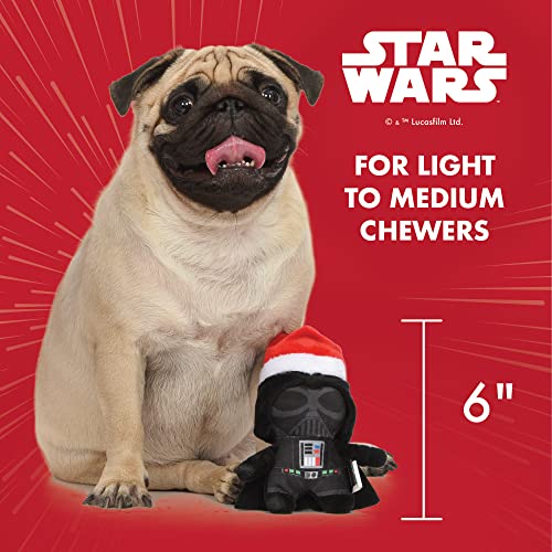 STAR WARS Dog Toy Darth Vader Toy for Holidays | Santa Darth Vader Dog Squeaky Toy Dog Chew Toy | Holiday Dog Toy Plush Toys | 6 Inch Small Dog Toy, (FF19328) - Image 4