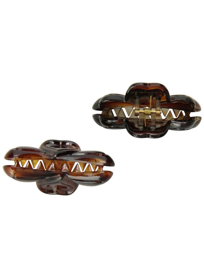 CARAVAN Mini Triple Hearts Designed Hair Claws Tortoise Shell Pair - Image 2