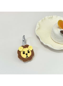 Plush Cartoon Doll For Apple Airtag Locator Protective Case Pet Anti-Lost Tracker Protective Case-Color:Lion-Applicable Models:Airtag