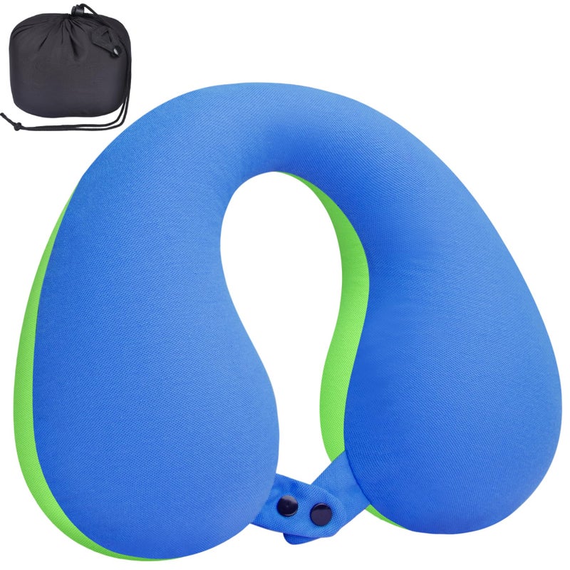COOLBEBE Kids Travel Neck Pillow Softly Double Support Neck Pillow for Car Airplane Traveling Gifts for Toddler Children 1 Bluish Green