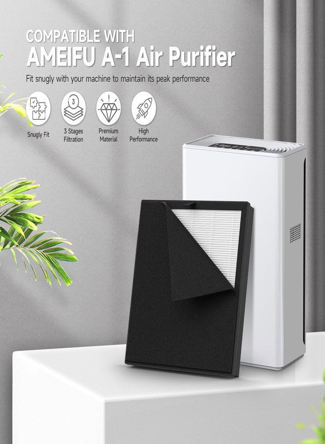 XBWW 2 Packs A-1 / FXAP2W Replacement Filter Compatible with AMEIFU A-1 / FXAP2W Air Cleaner Purifier with Washable pre-Filters - Image 2
