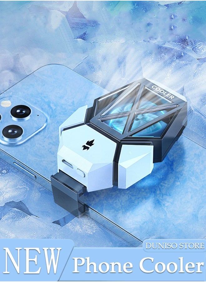 DUNISO Phone Cooler for Live Streaming and Gaming Fast Phone Cooling Fan, Semi-Conductor Cooling Chip Mobile Phone Radiator, Fit All Types of iPhone Android Smartphones  - Image 1