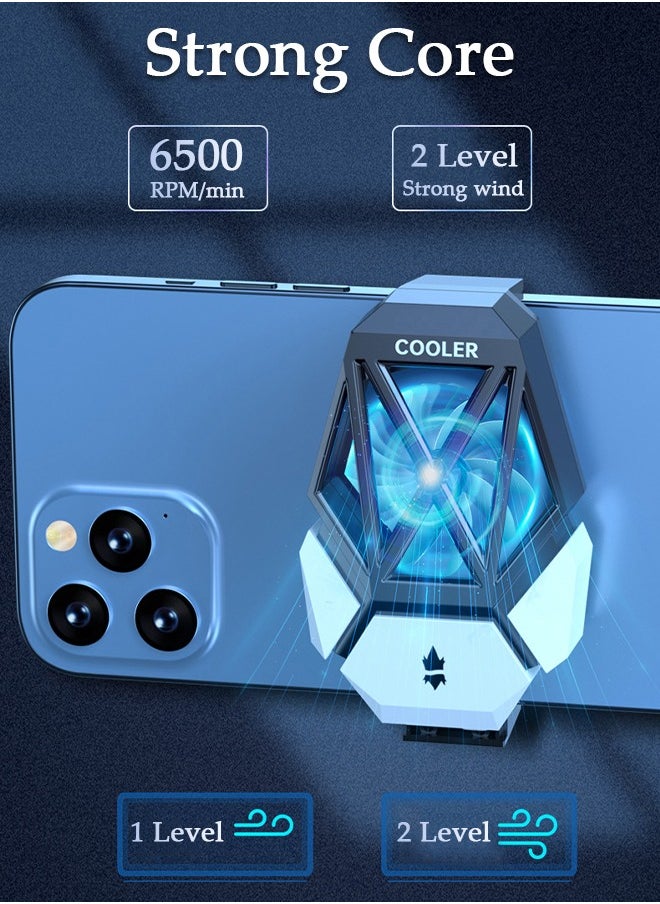 DUNISO Phone Cooler for Live Streaming and Gaming Fast Phone Cooling Fan, Semi-Conductor Cooling Chip Mobile Phone Radiator, Fit All Types of iPhone Android Smartphones  - Image 2