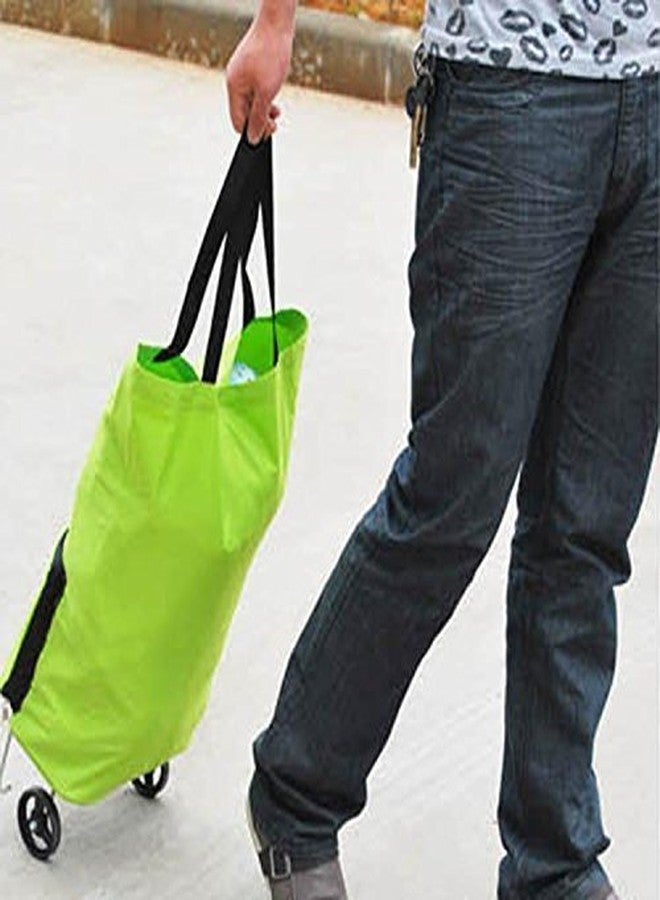 SNEHERI Polyester Trolley Luggage Bags Traveling Vegetable Grocery Clothing Bag with Light Weight and Medium Size with Wheels for Girls Boys Women Ladies Men Multi Color - Image 3