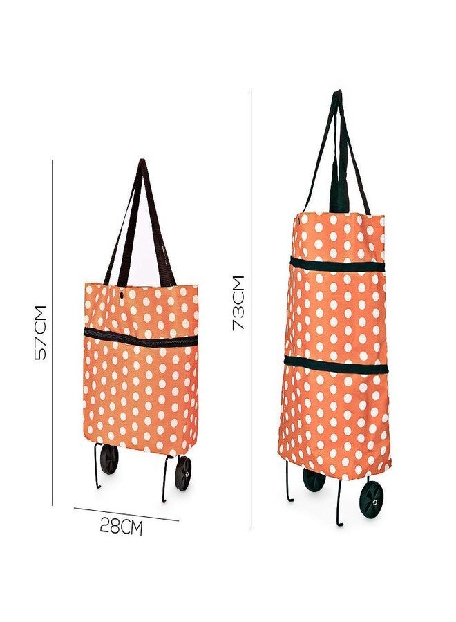 SNEHERI Polyester Trolley Luggage Bags Traveling Vegetable Grocery Clothing Bag with Light Weight and Medium Size with Wheels for Girls Boys Women Ladies Men Multi Color - Image 4
