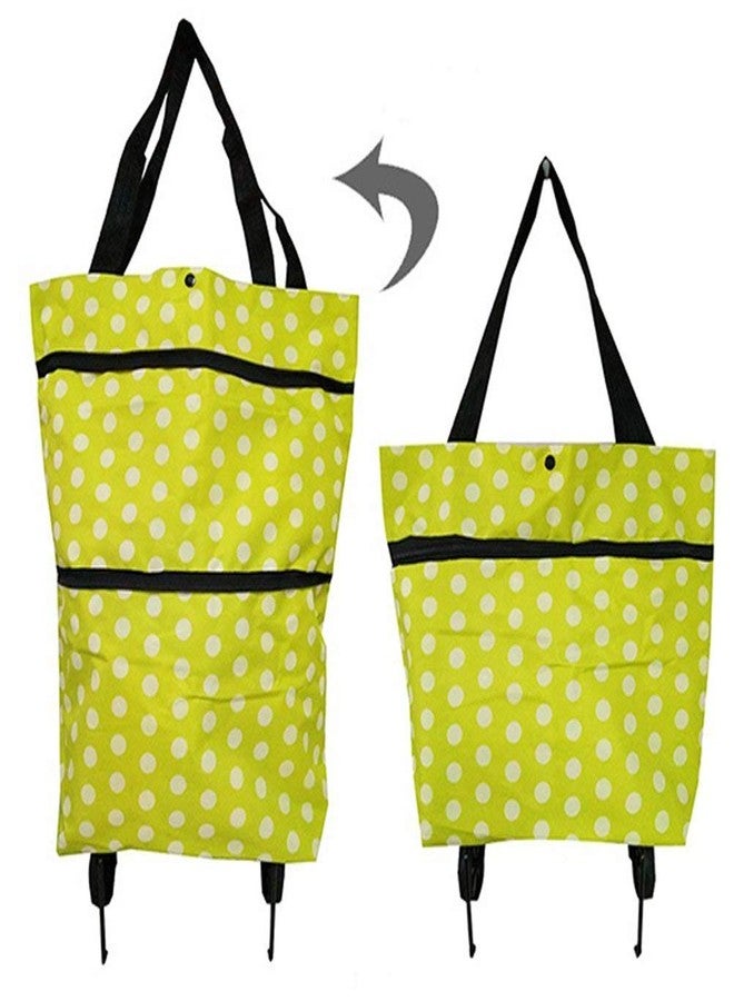 SNEHERI Polyester Trolley Luggage Bags Traveling Vegetable Grocery Clothing Bag with Light Weight and Medium Size with Wheels for Girls Boys Women Ladies Men Multi Color - Image 1