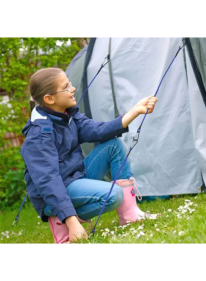 Heavy Duty Black Elastic Ropes With Hooks 120cm For Outdoor Camping Tent Setup - Image 5