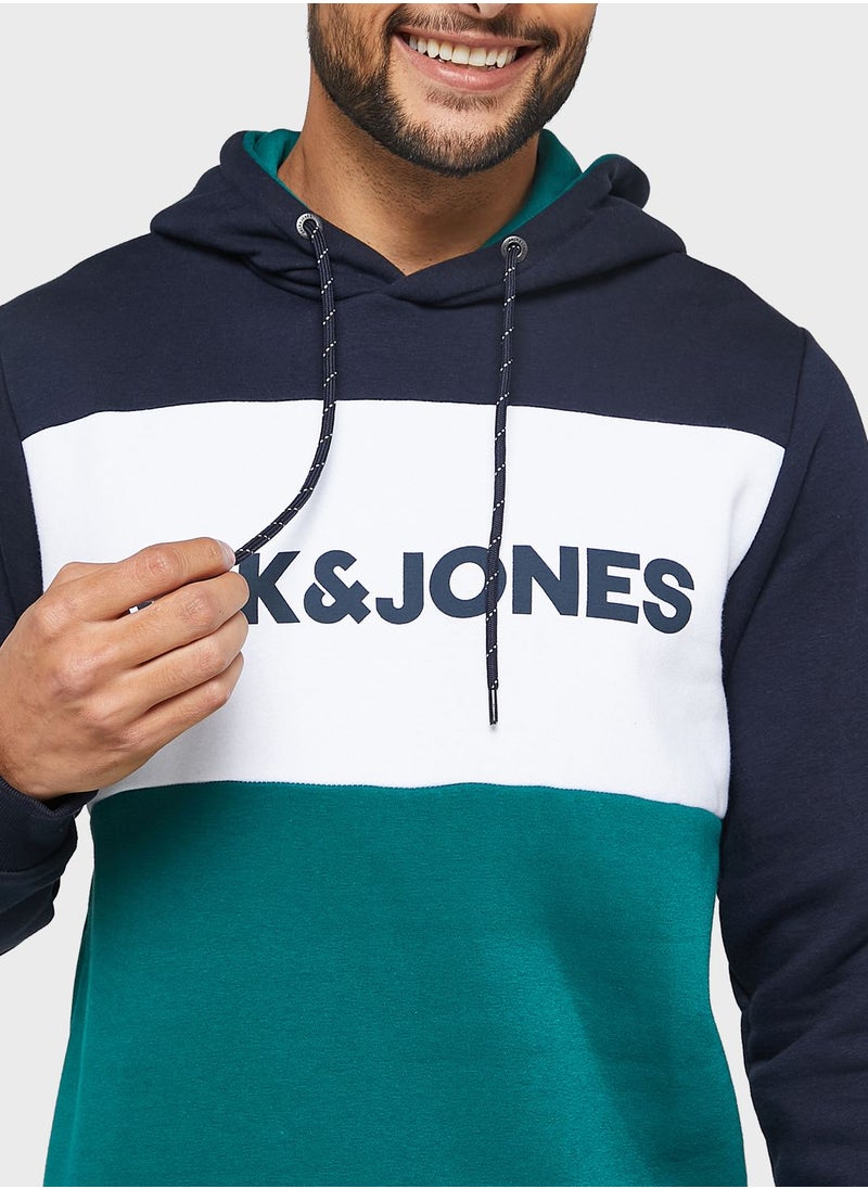 JACK & JONES - Colour Block Hoodie - Image 1