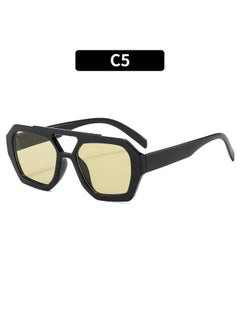 New Punk Vintage Sunglasses Women Party Oversized Sun Glasses Women Personality Simple Eyewear Retro Female Gafas De Sol-Lenses Color:C5-Frame Color:1PC