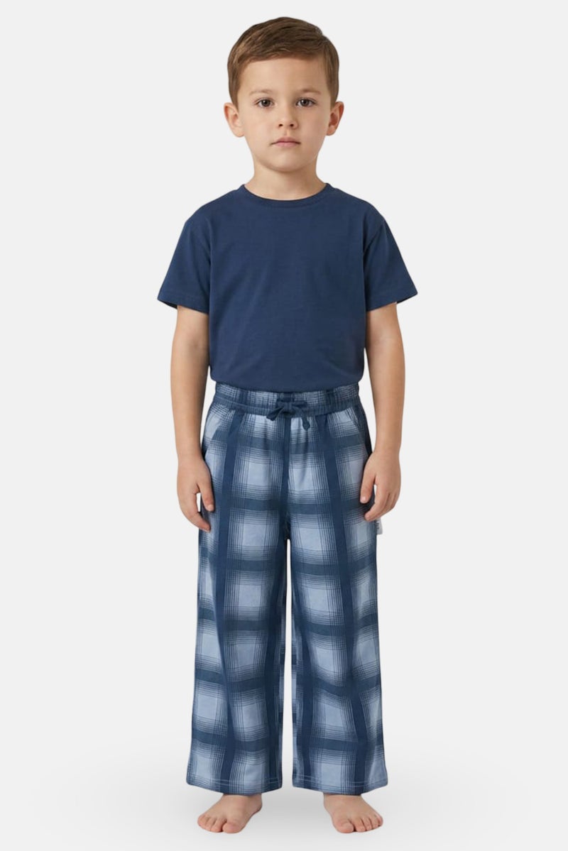 Fudo Lounge By Fudo Toddlers Boy 2 Pieces Plaid T-Shirt With Bottom Sleepwear Set, Multicolor - Image 1