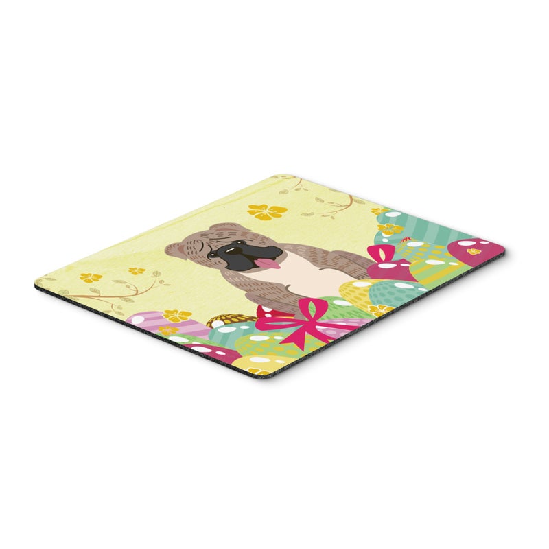 ""Caroline's Treasures Easter Eggs English Bulldog Grey Brindle Mouse Pad  Hot Pad or Trivet  Multicolor  7.75x9.25   (BB6126MP)""