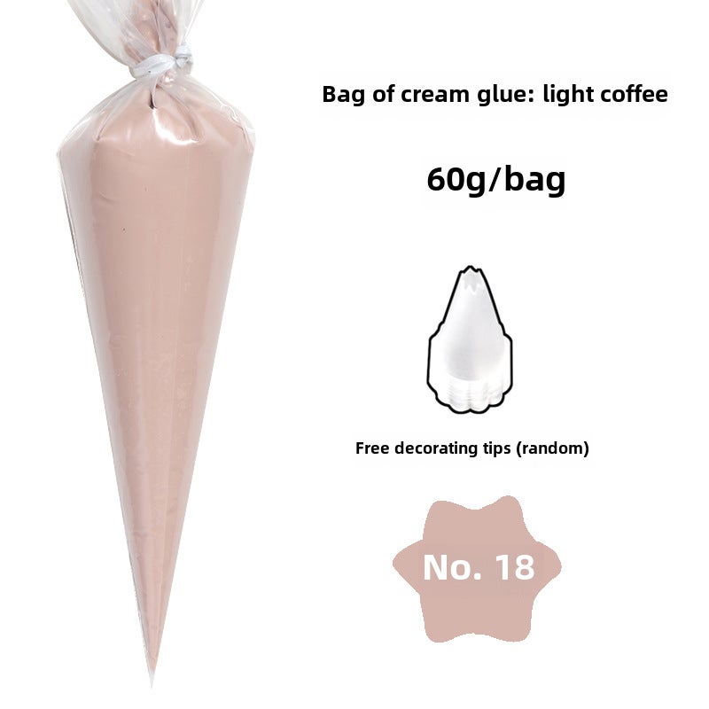 Generic DIY Craft Phone Case Kit with Faux Cream Glue Shallow coffee 