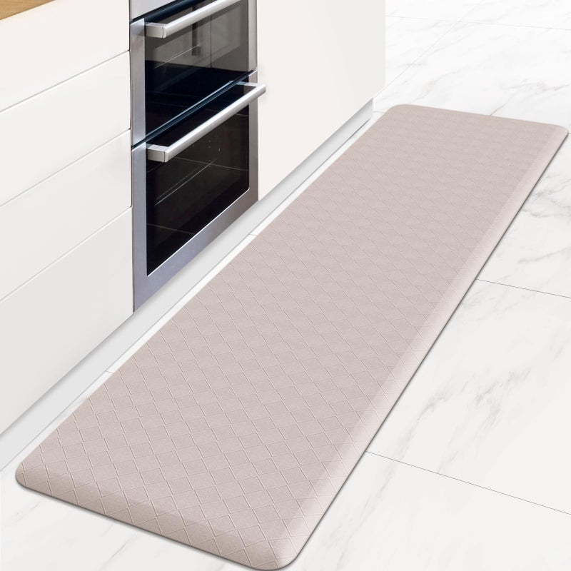 HappyTrends Kitchen Runner Rugs Anti-Fatigue mats,17.3"x 60",Non Slip Waterproof Ergonomic Comfort Mat for Kitchen, Floor Home, Office, Sink, Laundry,Khaki - Image 1
