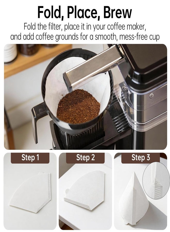 Piszvbej 400 PCS No.4 Coffee Filters Compatible with Moccamaster, #4 Cone Paper Filters, Disposable Bleached White Coffee Filters, Strong Paper with No Grounds Passing Through, Ideal for Drip Coffeemakers - Image 5