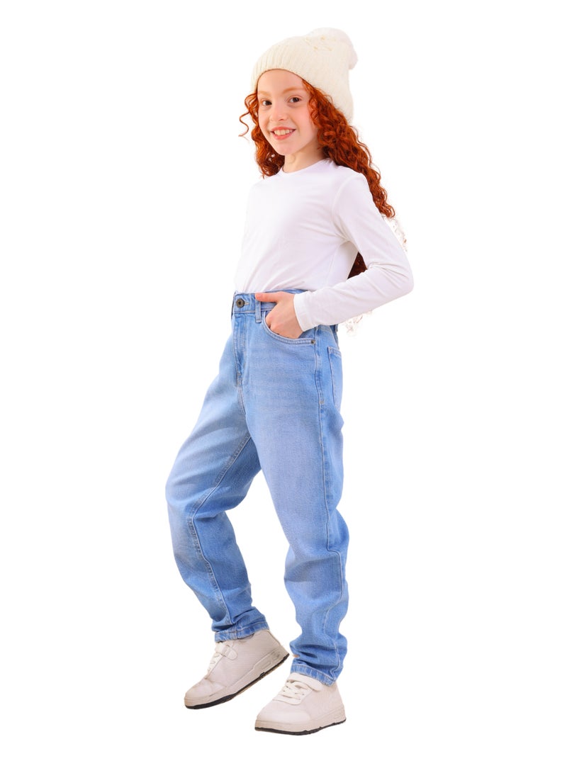 JBS DENIM Girls' light blue boyfriend jeans - Image 3